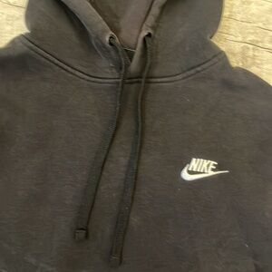Vintage Nike Sportswear Embroidered Swoosh Hoodie Men's Medium‎ Black Rare